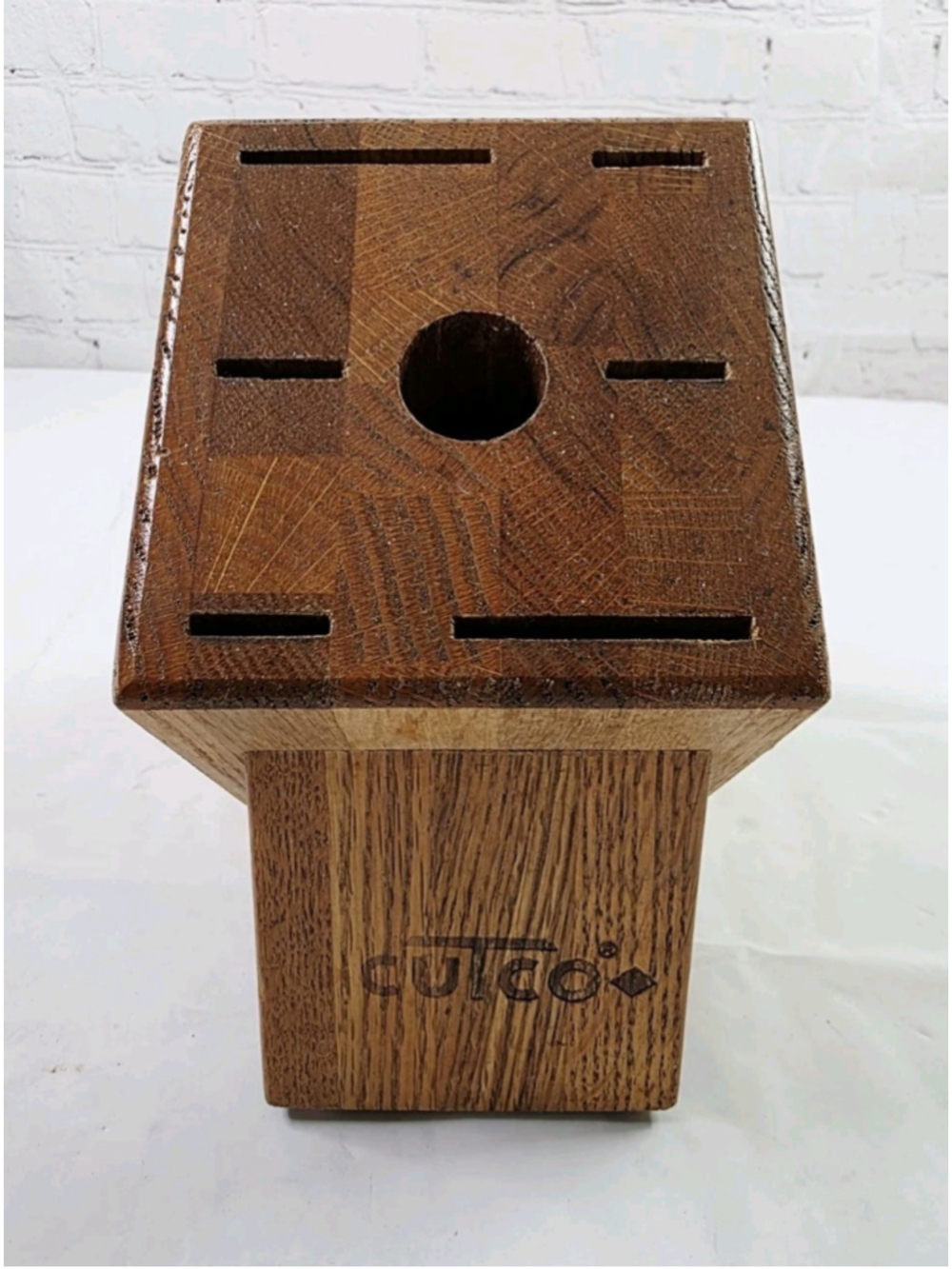 Cutco Knife Block 7 Slots for 6 Knives + 1 Sharpener USA Wood Block Only